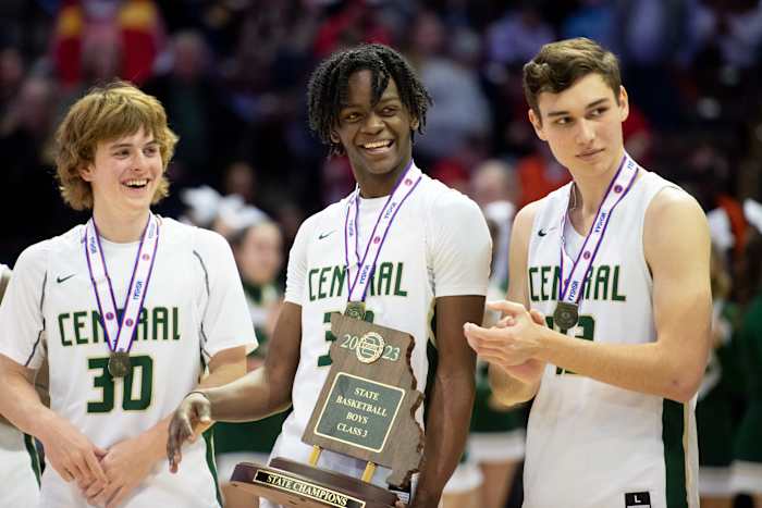 New Madrid County Central defeated Lutheran North to win the 2023 Missouri Class 3 boys basketball championship